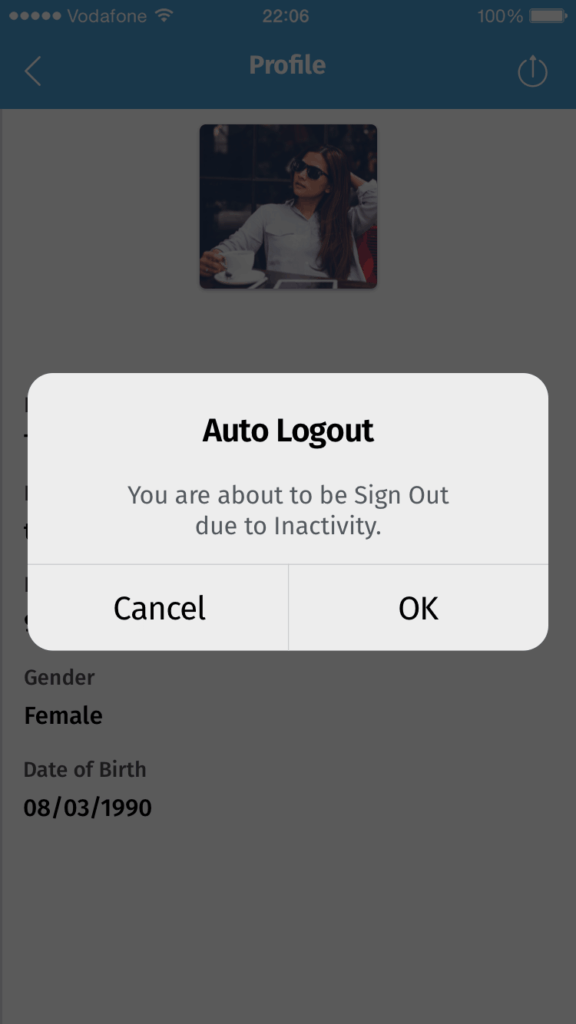Logout Screen