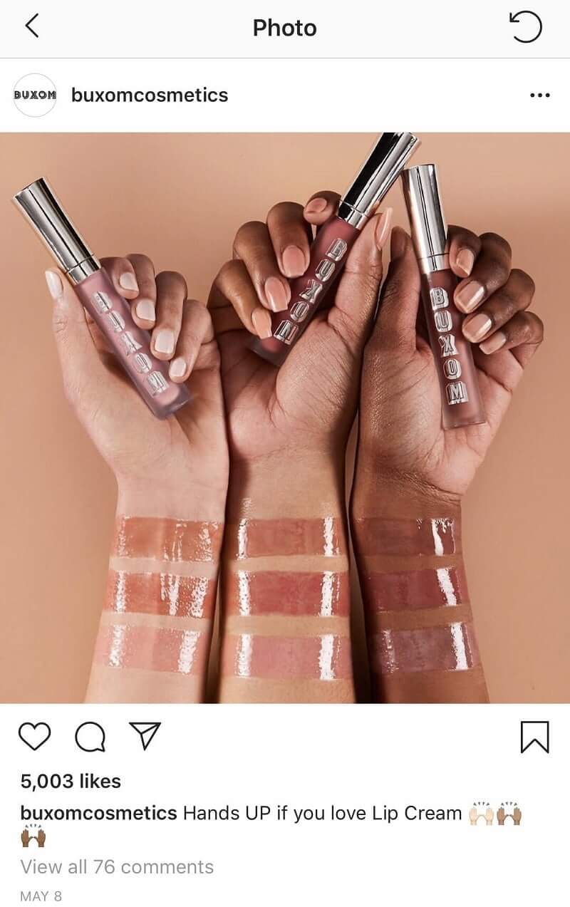 Buxomcosmetics makeup brand 