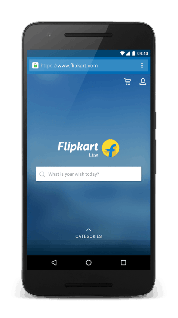 Flipkart Progressive Web Apps