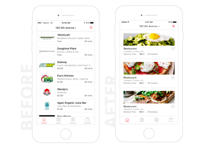 Re-designing the Interface of DoorDash Mobile App