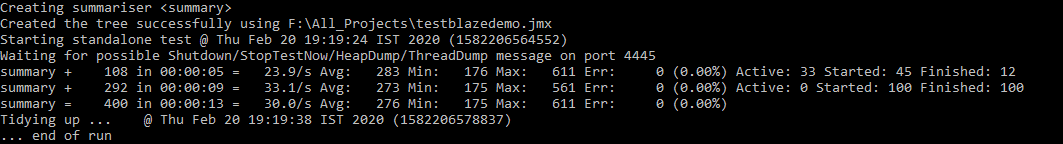 execute the load test