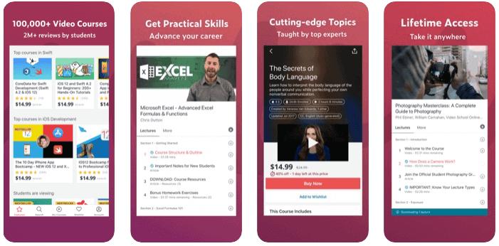 Udemy app
