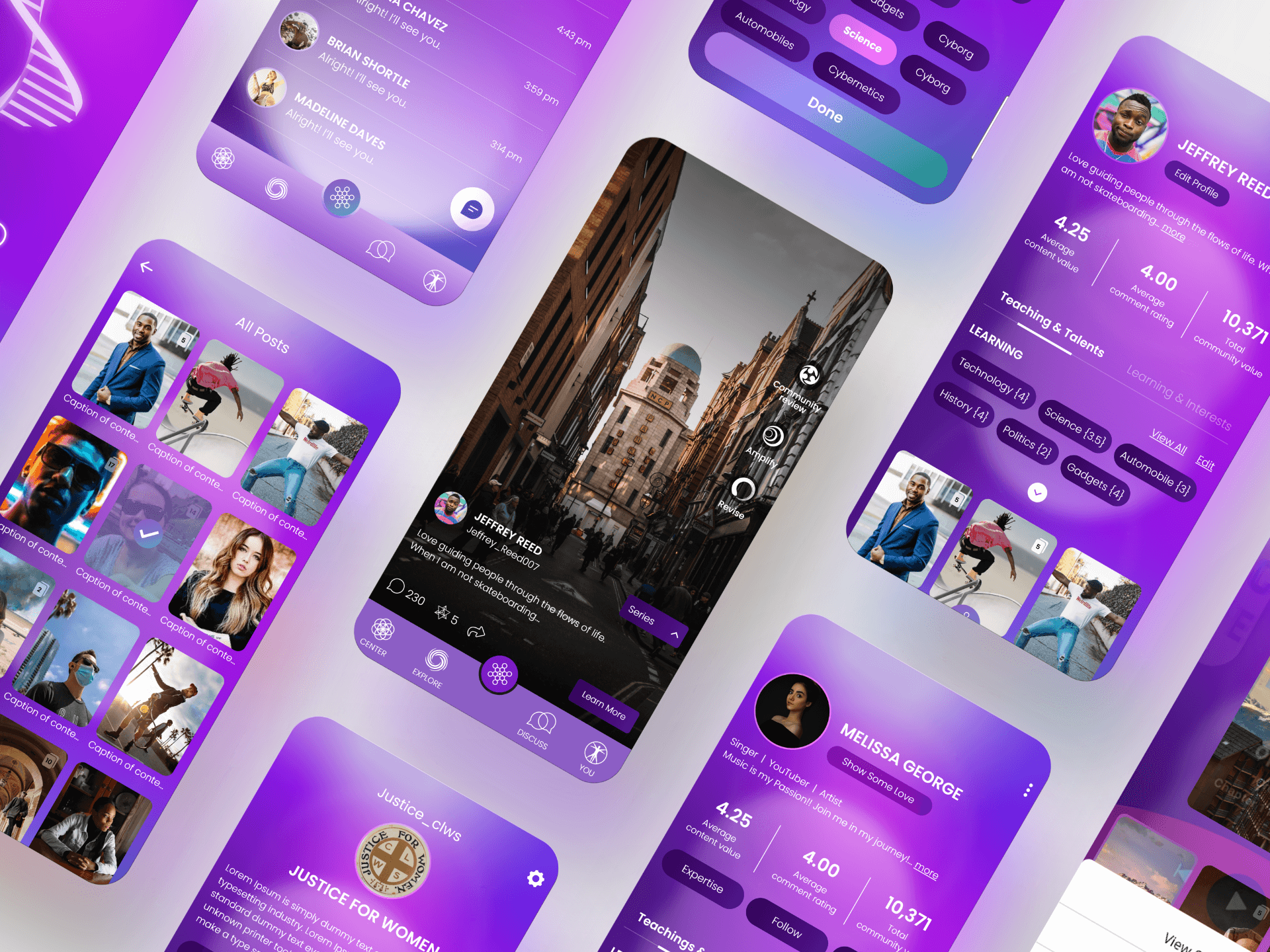 Futuristic social media platform