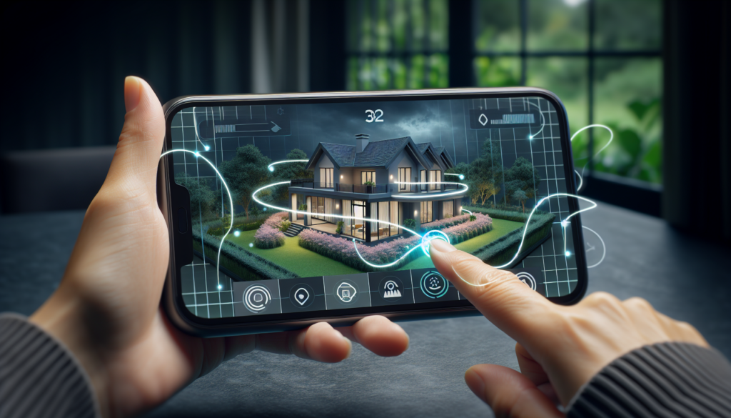 Interactive map and virtual tour features in real estate app
