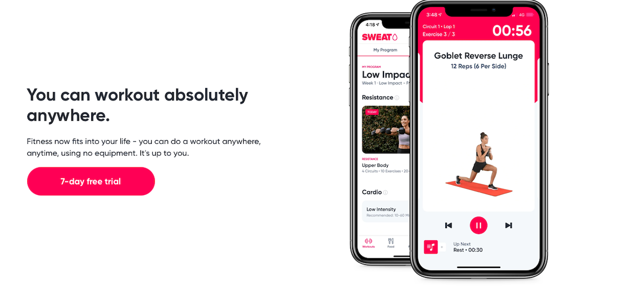 sweat app appearance